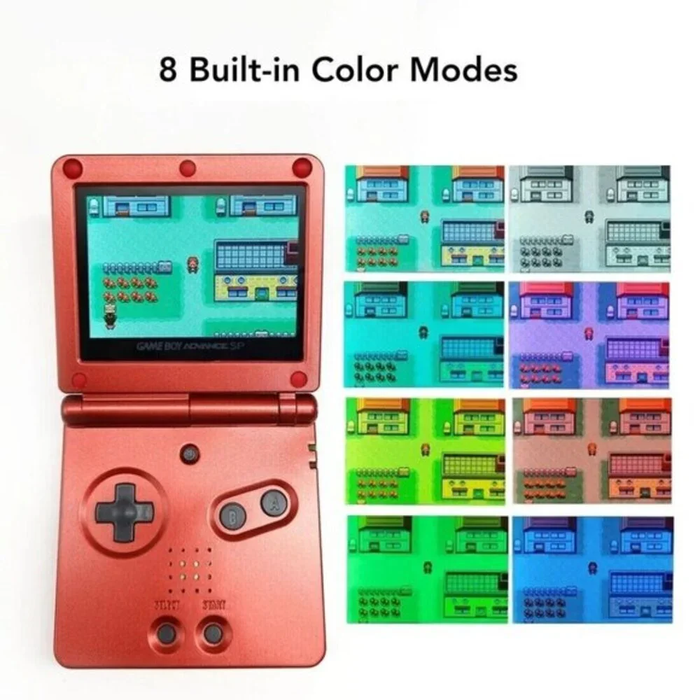 Gameboy Advance SP Upgraded Backlit Mod Drop In IPS V5 720 X 480 LCD Screen